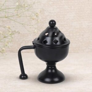 Iron Charcoal Incense Burner Loban Burner Black Dhoop Dhuni Burner