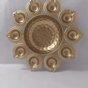 Ms Handicrafts Diya Urli Golden Color