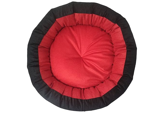Dog Cat Pet Bed Ultra Soft Export Quality Red Black Color