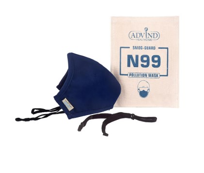 Advanced Healthcare Smog Guard N99 Pollution Mask Blue Color