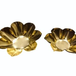 Candle Jar Bowl In Golden Finish Pack Of 2
