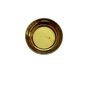 Sri Prajna Pooja Brass Small Plain Plate Set Of 2