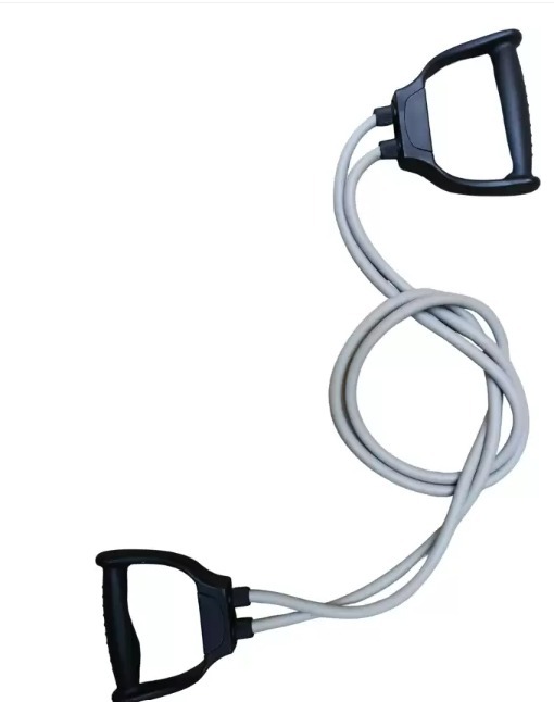 Resistance Band Toning Tube Fitness Pulling Rope Black Grey