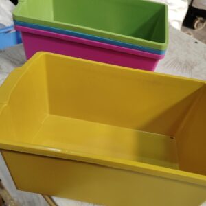 Large Multipurpose Plastic Open Storage Bins Toys Office File Set Of 4
