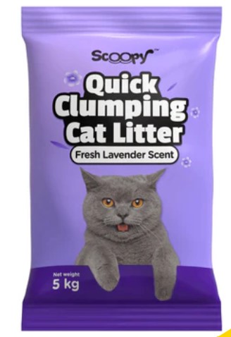 Scoopy Quick Clumping Lavender Scented Cat Litter 5Kg