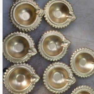 Golden Plated Diya For Home Decoration Pack Of 12