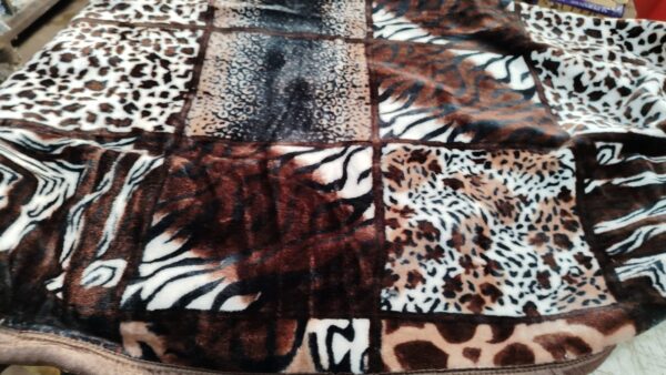 Romano Brown And White Printed Single Blanket