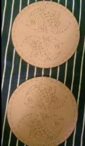 Fish Premarked Wooden Mdf Shapes 5 Inch Cutout For Crafts Work Home Decoration Set Of 2