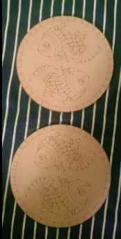 Fish Premarked Wooden Mdf Shapes 5 Inch Cutout For Crafts Work Home Decoration Set Of 2