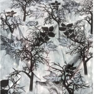 Grey Printed Washing Machine Cover