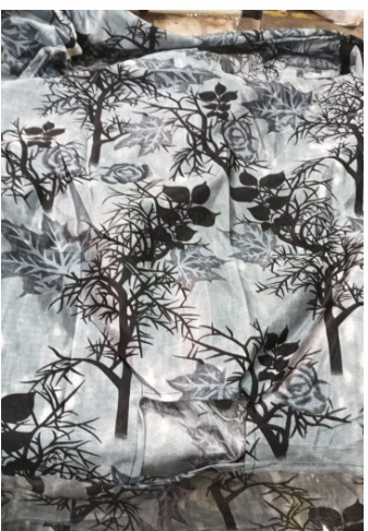 Grey Printed Washing Machine Cover