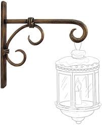 Craft Expertise Golden Wall Bracket Wind Chimes For Bird Feeders Houses Planters Golden to Pack Of 3