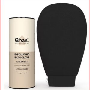 Ghar Soaps Exfoliating Bath Glove Black Color