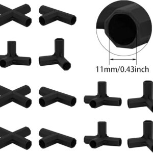 Chaak 3 Pole Plastic Blackshoe Rack Connector Jointer Wire ConnectorBlackPack Of 9