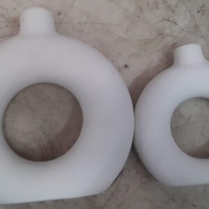 Donut Shaped Ceramic Vase For Home Decoration Pack Of 2