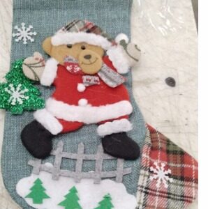 Sea Green Color Christmas Hanging Stockings