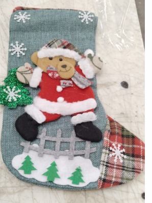 Sea Green Color Christmas Hanging Stockings
