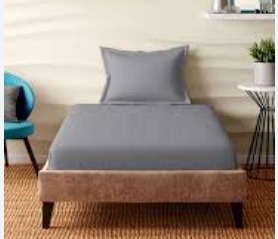 Grey Colour Single Bedsheet