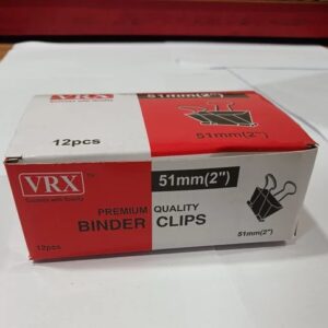 Black 51Mm Binder Clips For School Pack Of 12