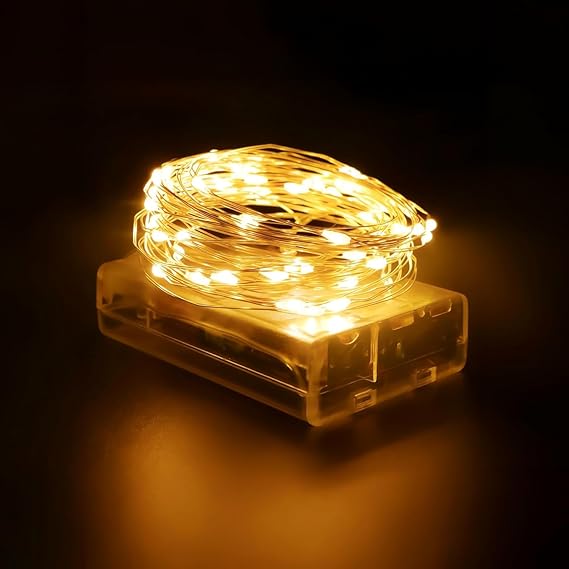 Leddit 5 Meter Copper Fairy String Lights Yellow Color