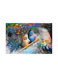Saf Radha Krishna Design Exclusive Painting Sticker Wallpaper