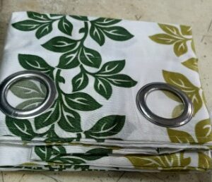 Cortina Window Curtains Green Printed Set Of 2