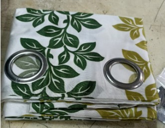 Cortina Window Curtains Green Printed Set Of 2