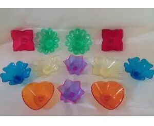 Plastic Table Diya Set Pack Of 12