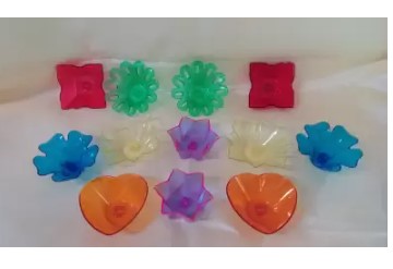 Plastic Table Diya Set Pack Of 12