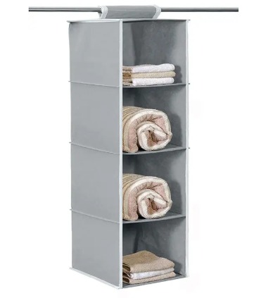 Hanging Organizer 4 Shelf Hanging Closet Organizer For Wardrobe Storage