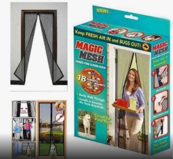Magic Mesh Hands Free Magnetic Screen Door Doors Tough And Durable 2 Pcs