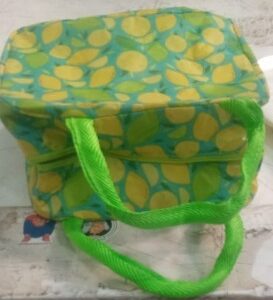 Green Printed Cosmetic Bag Multipurpose