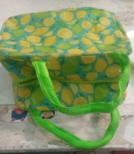 Green Printed Cosmetic Bag Multipurpose
