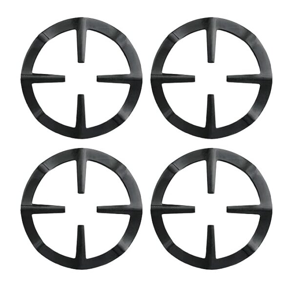 Stove Grates 4 Pcs Metal Black