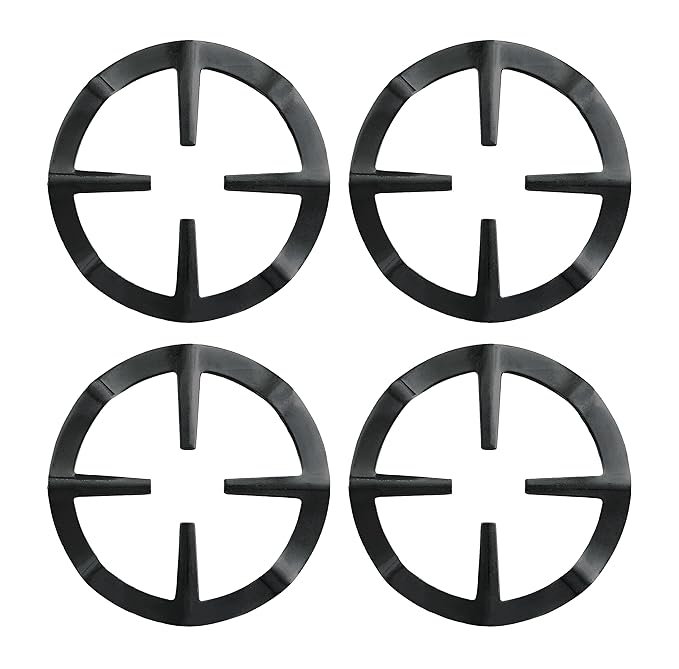 Stove Grates 4 Pcs Metal Black