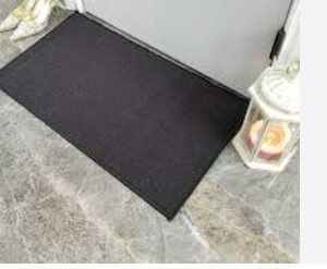 Black AntiBacterial Rubber Back Doormat