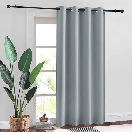 Faux Silk Blackout Curtains For Door And Window 1N