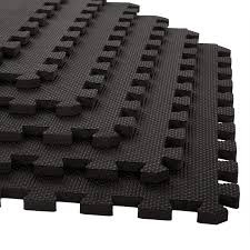 Rubber Mat For Gym 4 Pcs Black