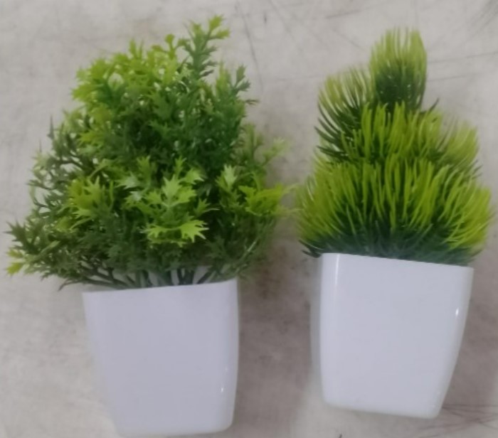 Artificial Green Flower Poet Pack Of 2