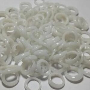 Beautiful White Plastic Rings For Pigeons Foot Pack Of 25 Pair