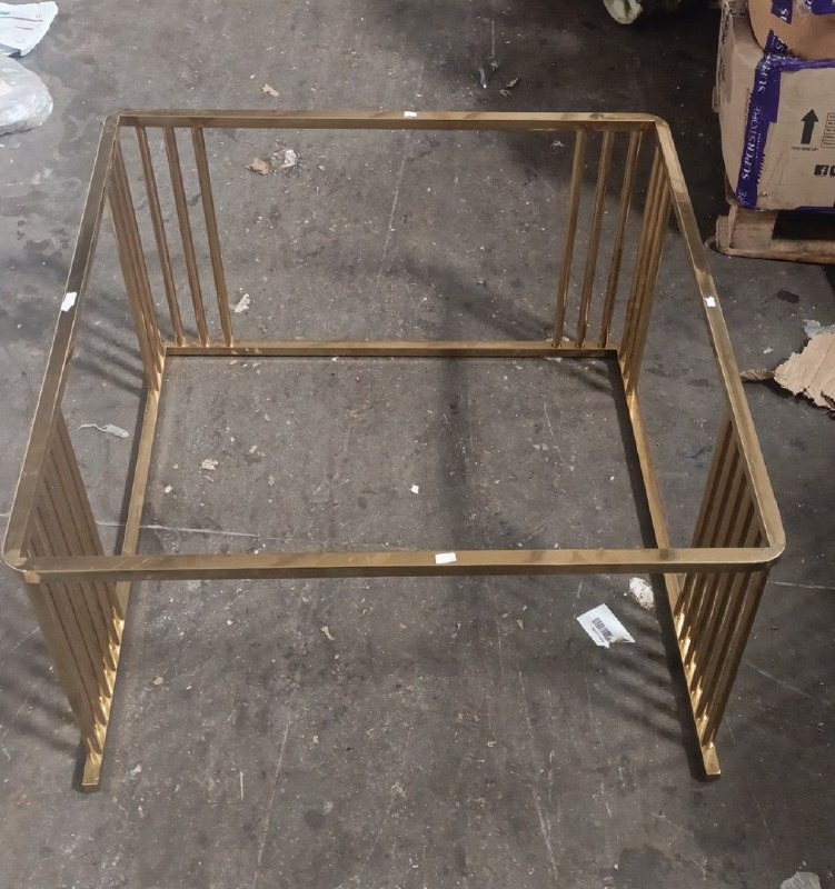 Iron Golden Color Coffee Table Part Missed Size 80X80X49 Cm