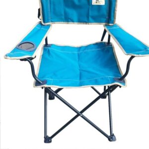Folding Camping Chair With Armrest Cup Holder In Blue Colour