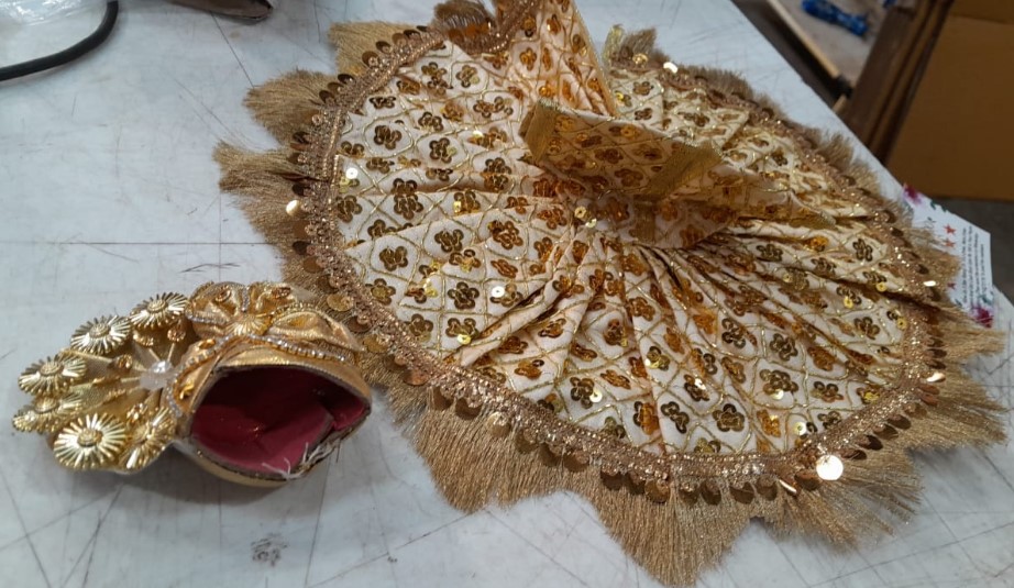 Laddu Gopal Dress Size 5 Golden