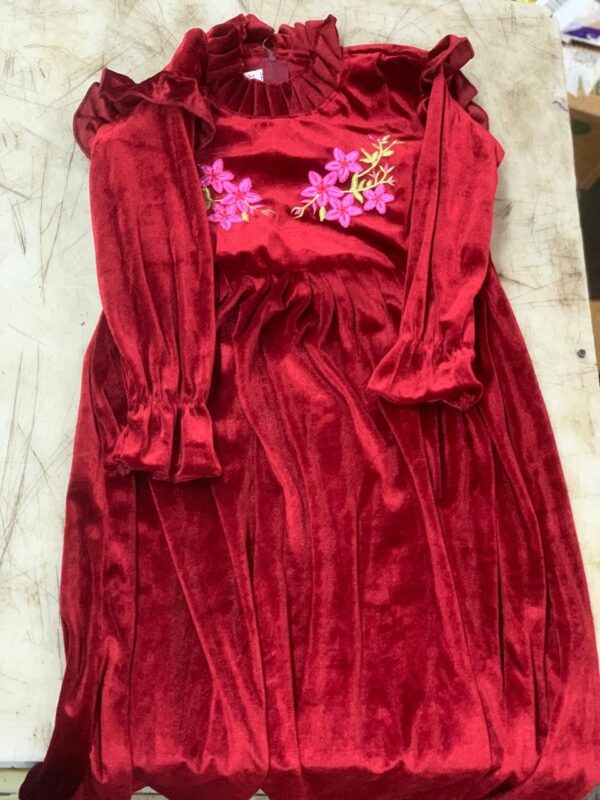 Girl Frock Maroon Color Size 32