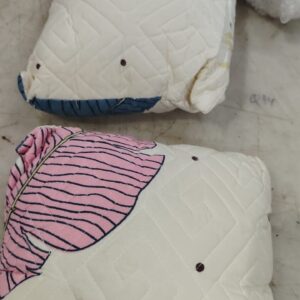 Cream Printed Square Cushion Pack Of 2