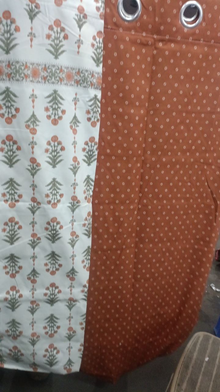Chhavi Floral Printed 7 Feet Door Curtain Pack Of 4