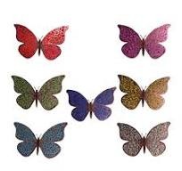 Multicolor 3D Butterfly For Decoration 12 Pcs