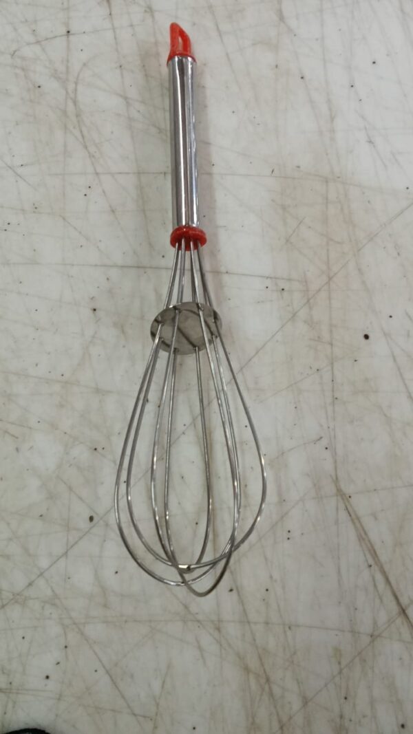 Steel Whisk With Round Handle For Making Cakes