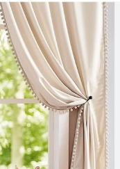 Beige Color Curtain 4 Feet