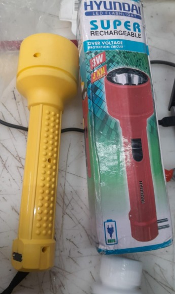 Hyundai Yellow Rechargeable Torch 3W